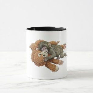 Taza Gráficos de Monkey Punch, bebé mono orangután abra