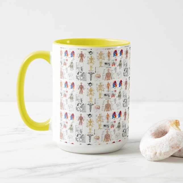 Taza Gráficos médicos de anatomía humana (Con donut)