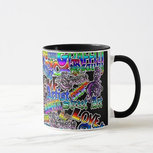 Taza Grafiti "Ar" Artista términos Café Mug (Derecha)