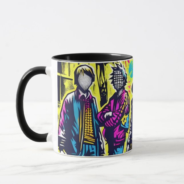Taza Grafiti de bandas de arte de Rock Street en punk (Izquierda)