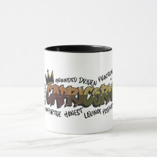 Taza Grafiti del Zodíaco Capricornio 