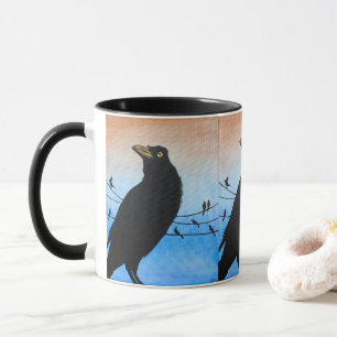 Taza Grajo de Austin Texas Pájaro Naturaleza Vida Silve