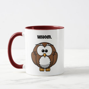 Taza Grammar Owl Personalizado gracioso para escritores