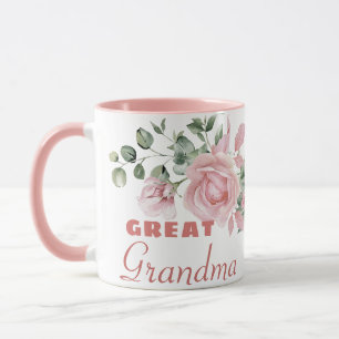 Taza Gran Año de las Abuelas Personalizados Rosas Rosa