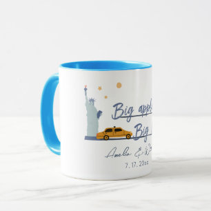 Taza Gran Apple, gran amor, favor de la boda de Nueva Y