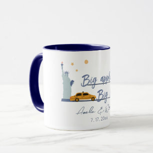 Taza Gran Apple, gran amor, favor de la boda de Nueva Y
