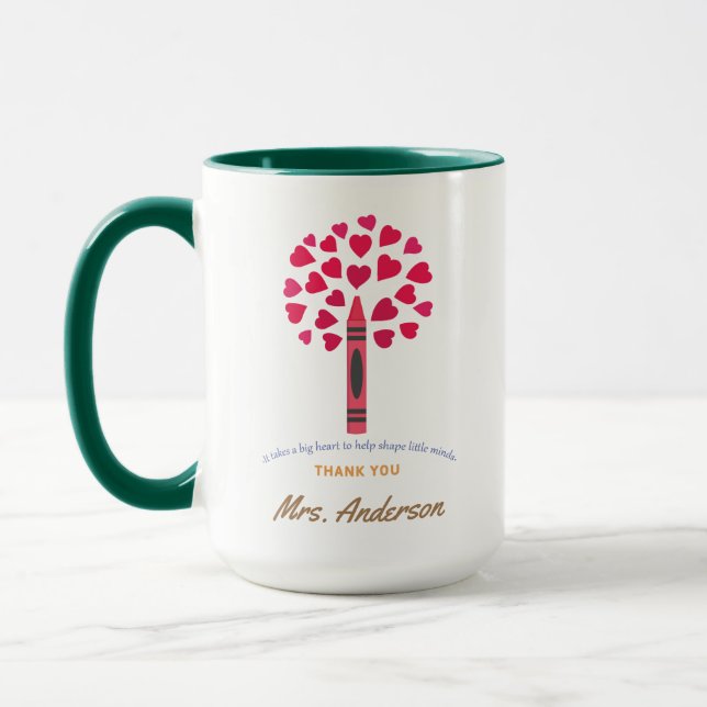 Taza Gran árbol de crayón / Apreciación del profesor (Izquierda)