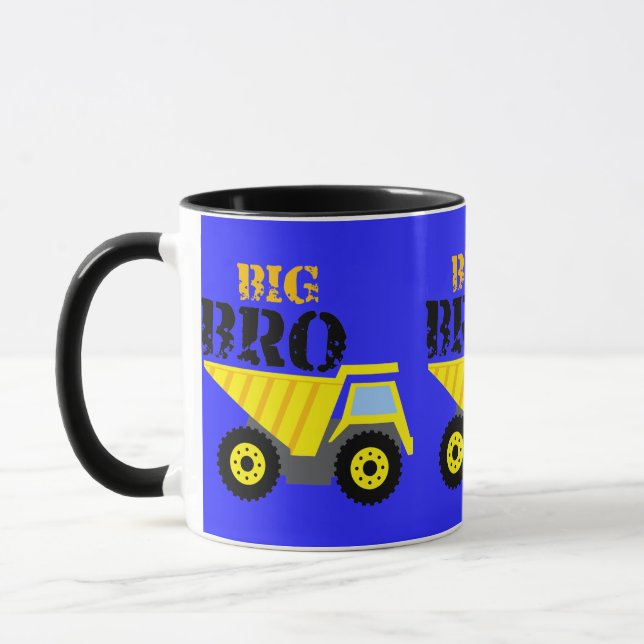 Taza Gran Bro Construcción Camión de volquete amarillo (Izquierda)