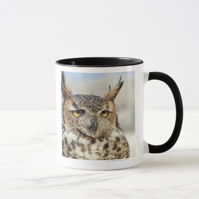 Taza Gran búho de cuernos (virginianus del bubón) (Derecha)