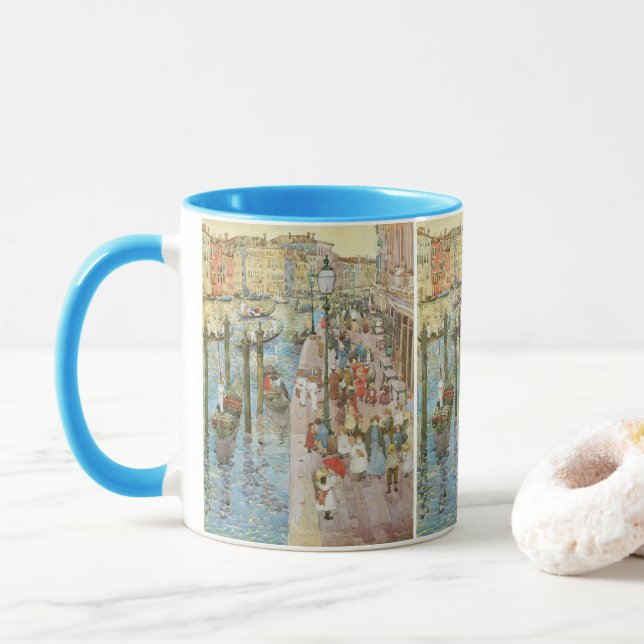 Taza Gran Canal de Venecia, por Maurice Prendergast (Con donut)