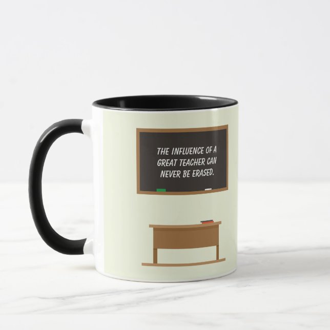 Taza Gran Chalkboard de citas Inspiradoras para profeso (Izquierda)