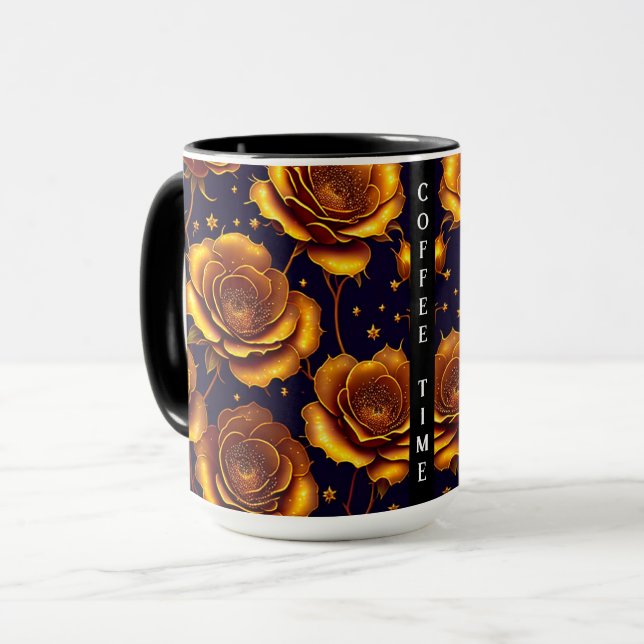 Taza Gran colección de Rosas de moda Gold de lujo (Anverso izquierdo)