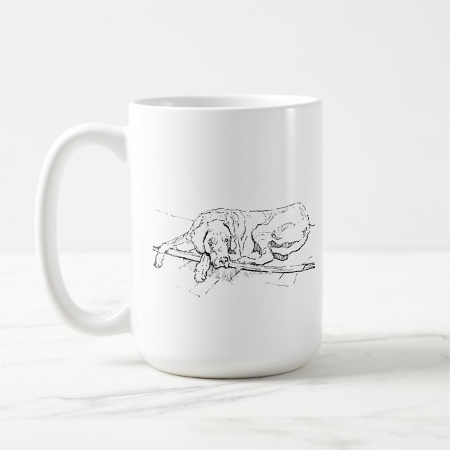 Taza Gran Danés – Taza de café para perros minimal (Izquierda)