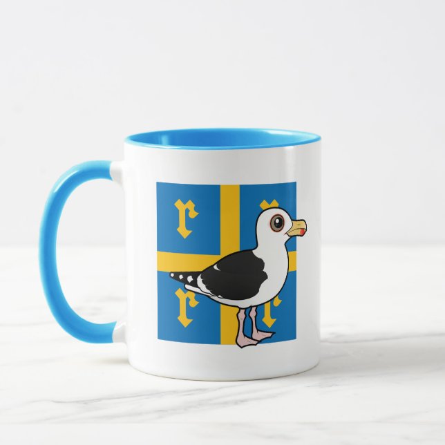 Taza Gran gaviota de Rauma Finlandia con el respaldo ne (Izquierda)
