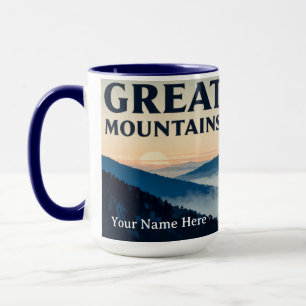Taza Gran Niebla Azul de las Montañas Smoky Retro