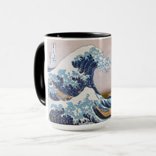 Taza Gran ola de tsunami frente a Kanagawa Japón por Ho