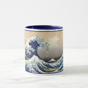 Taza Gran Ola frente a Kanagawa y Monte Fuji Mar de Jap