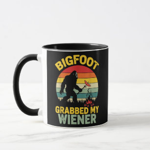 Taza Gran Pie Agarró Mi Salchicha Divertido Sasquatch