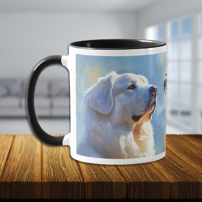 Taza Gran pintura de perro de los Pirineos Impresionant (Subido por el creador)