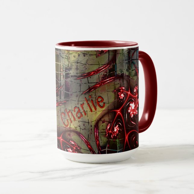 Taza Gran relación de fractal extraño sobre imagen enve (Anverso derecho)