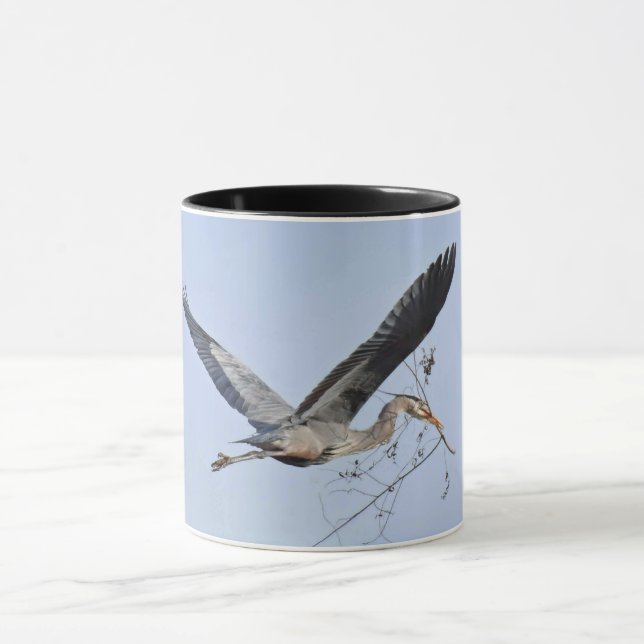 Taza Gran tazón azul de     garza (Centro)