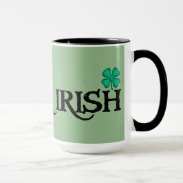 Taza Gran tazón de combinación verde de Irlanda negra