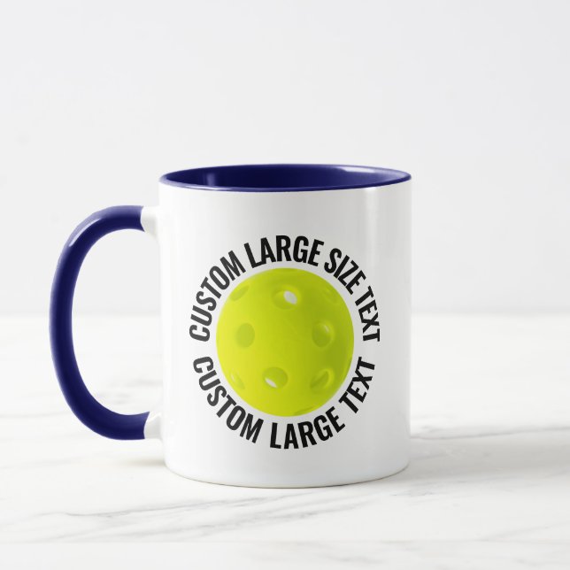 Taza Gran Texto AZUL MARINO Combo 11oz Pickleball Perso (Izquierda)