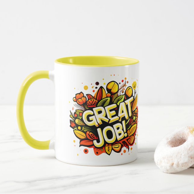 Taza Gran trabajo (Con donut)