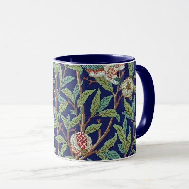 Taza Granada y pájaro pequeño, William Morris (Anverso derecho)