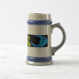 Taza grande de la luna azul