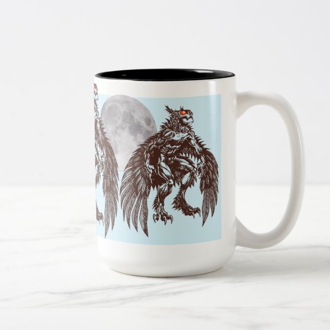 Taza grande de la luna del noctámbulo de Mothman (Derecha)