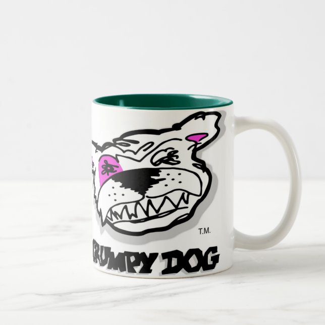 Taza grande de la manija del perro gruñón para (Derecha)