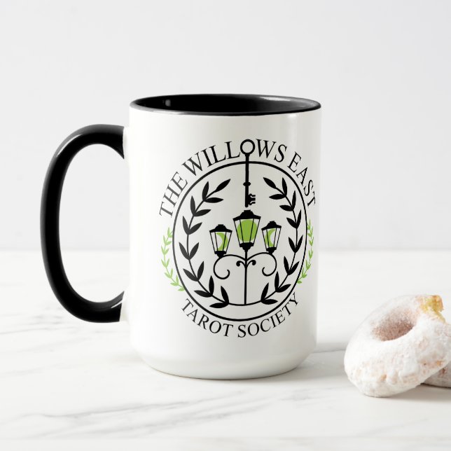Taza grande de la sociedad del este de Tarot de (Con donut)