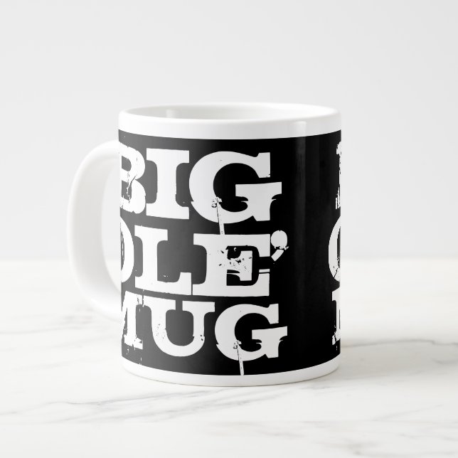 Taza grande de Ole, taza de café enorme gigante, (Izquierda)