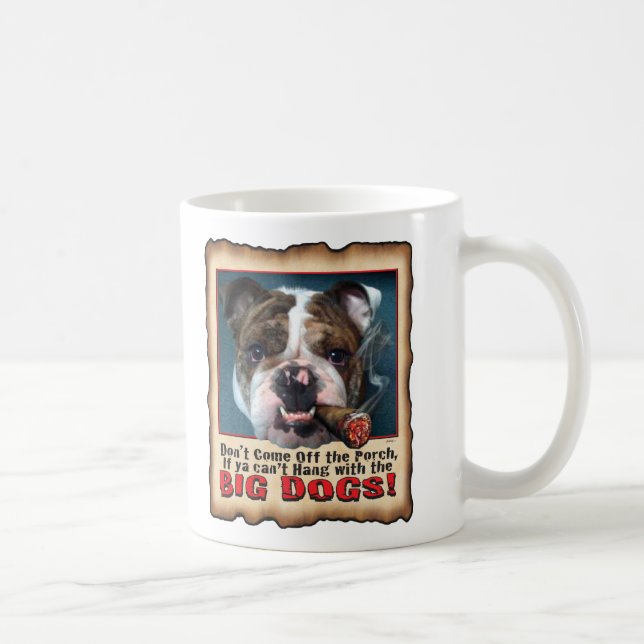 TAZA GRANDE DEL BULLDOG DEL PERRO (Derecha)