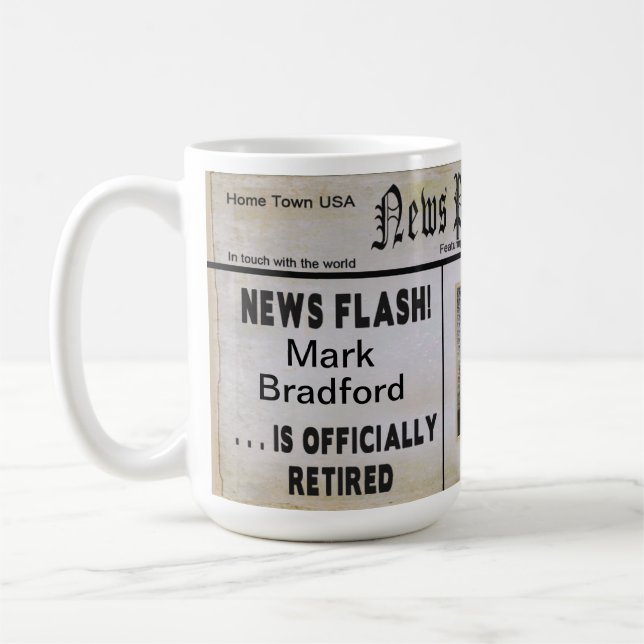 Taza grande del retiro del papel de las noticias - (Izquierda)
