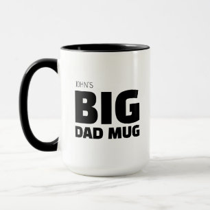 Taza Grande Papá con Nombre Personalizado Novedad
