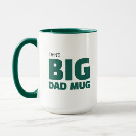 Taza Grande Papá Personalizada Novedad Genial Verd
