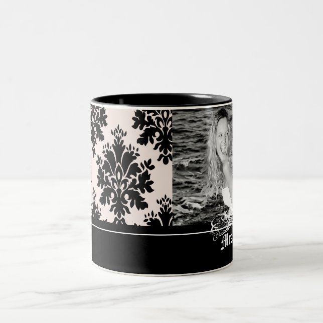 Taza grande personalizada de la foto del damasco (Centro)