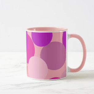 Taza Grandes lunares de los 70 en púrpura