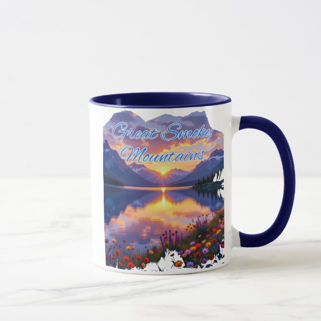 Taza Grandes Sunsets de Montañas Smoky (Derecha)