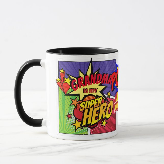 TAZA GRANDMA ES MI HÉROE DE CÓMO SUPERHERO (Izquierda)