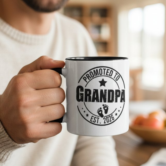 Taza Grandpa Announcement Mug Gift (Grandpa announcement mug)