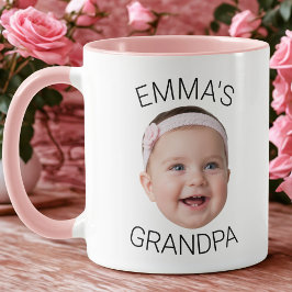 Taza Grandpa Birthday Baby Face Custom Mug
