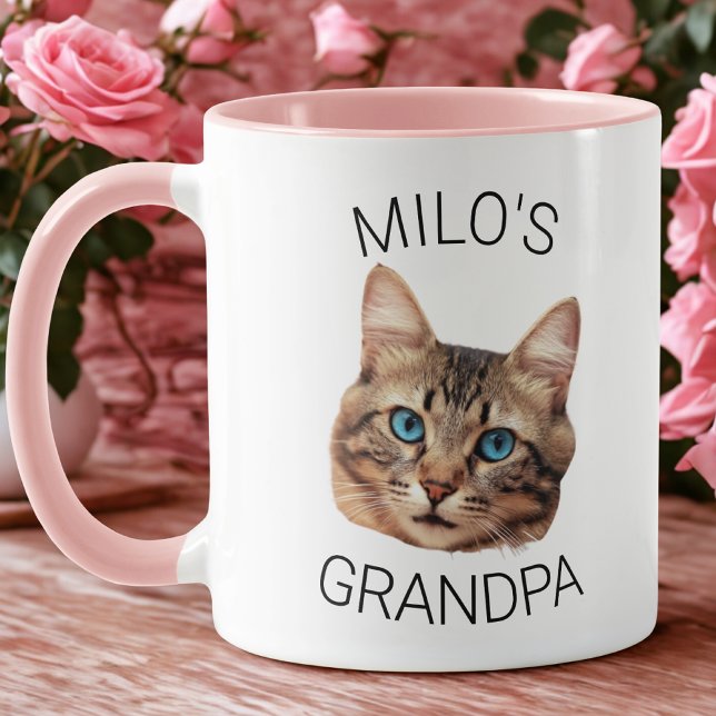 Taza Grandpa Birthday Custom Cat Face Mug (Subido por el creador)