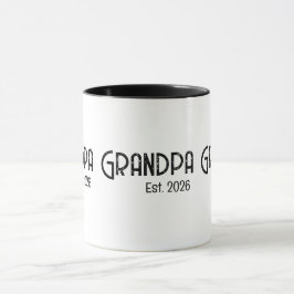 Taza Grandpa Established Grunge text est. year two tone