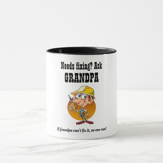 Taza GRANDPA LO ARREGLARÁ - El mejor abuelo (Centro)