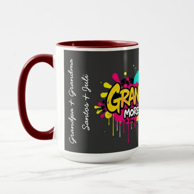 Taza Grandparent Graffit - personalized Grandparent Day (Izquierda)