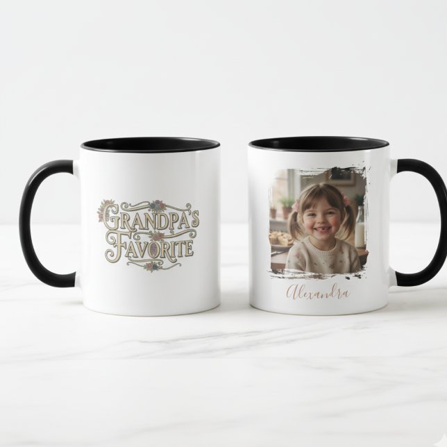 Taza Grandpa's Favorite Personalized Photo (Grandpa's Favorite Personalized Coffee mug)
