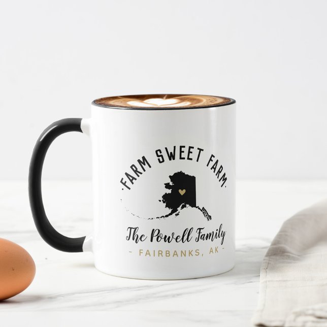 Taza Granja de Alaska Dulce Familia Monograma Mug (Subido por el creador)